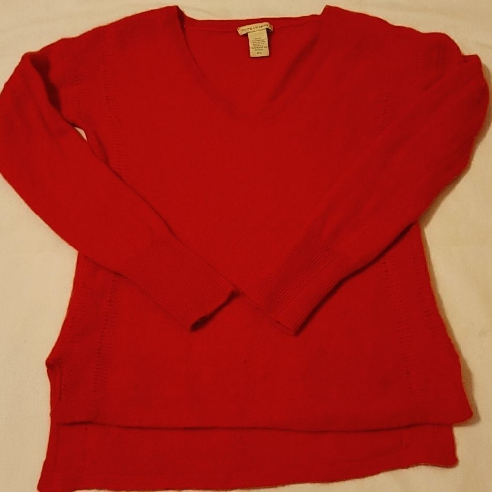 White and‎ Warren cashmere v neck sweater size xs